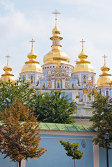 Fototapeta na wymiar St. Michael's Golden Domed Monastery, Kiev Ukraine