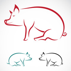 Vector image of an pig