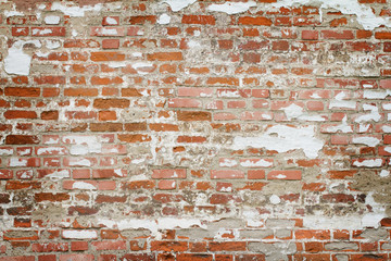 Ancient brick wall of the Novodevichy Convent, Moscow city