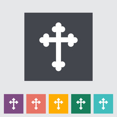 Cross  single flat icon.