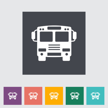 Bus flat icon.