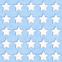 Blue and White Star Fabric Background