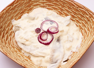 Heringe in Sahnesoße