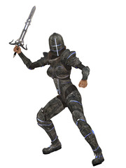 Fototapeta premium Magical female knight