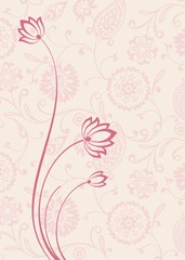 Fototapeta na wymiar water lilies, wedding card design, India