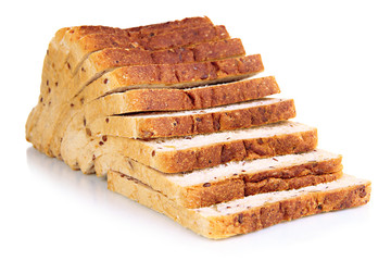 Toast bread, isolated on white