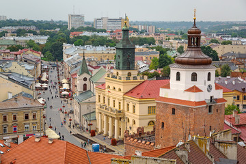 Fototapeta na wymiar Architektura starego miasta w Lublinie