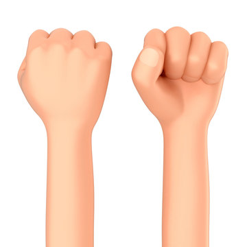 3d render of a clenched fist or hand