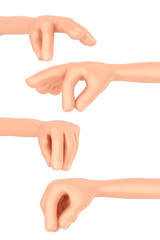3d render of a hand picking or holding something