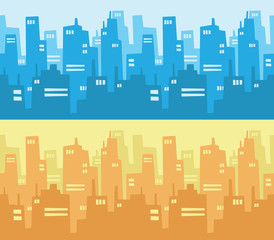 City Skyscraper Silhouette Background