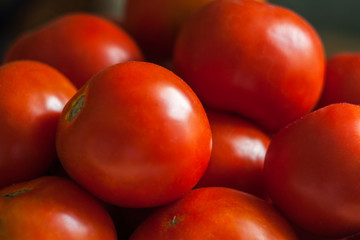 Fresh Ripe Red Tomato Vegetable Pile