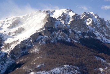 Landscape from Ligurian mountains part of Italian Alps