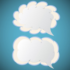 Clouds set, vector illustration