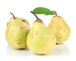 Pears isolated on white