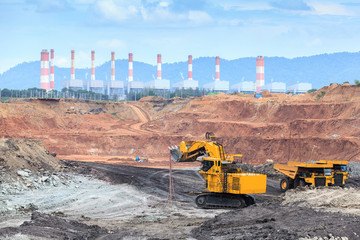 open pit lignite mine