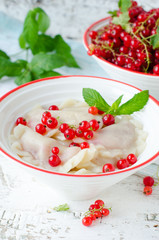 .Vareniki with currant berries