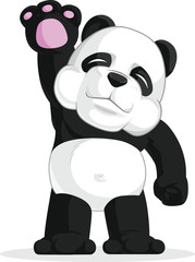 Panda Waving His Hand