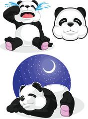 Panda Set 2 - Sleeping, Crying, Panda Head