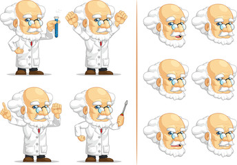 Fototapeta premium Scientist or Professor Customizable Mascot