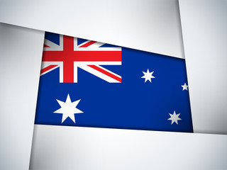 Australia Country Flag Geometric Background