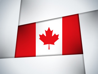 Fototapeta na wymiar Canada Country Flag Geometric Background