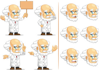 Scientist or Professor Customizable Mascot 8