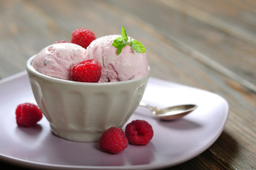 Raspberry ice cream