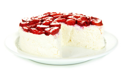 Cheesecake with fresh strawberry