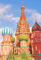 Fototapeta na wymiar Bazyli katedra w Moskwie