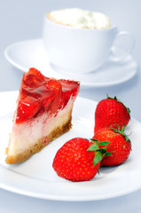 Cake with strawberry