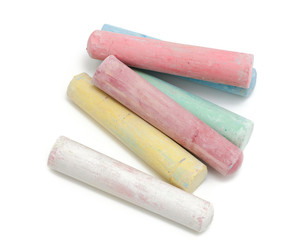 chalks in a variety of colors
