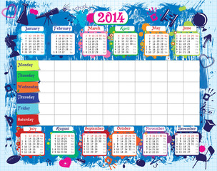 School timetable and calendar