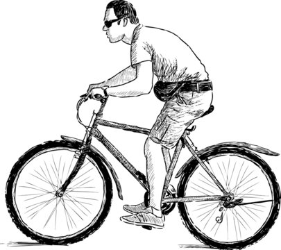 man riding a cycle