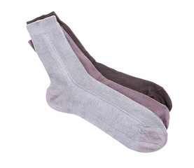 Gray socks isolated