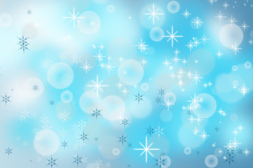 Новогодний фон со снежинками - obrazy, fototapety, plakaty