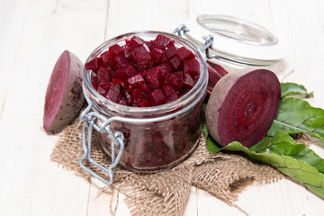 Portion of pickled Beetroot