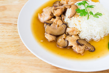 Mixed Seafood Basil with rice