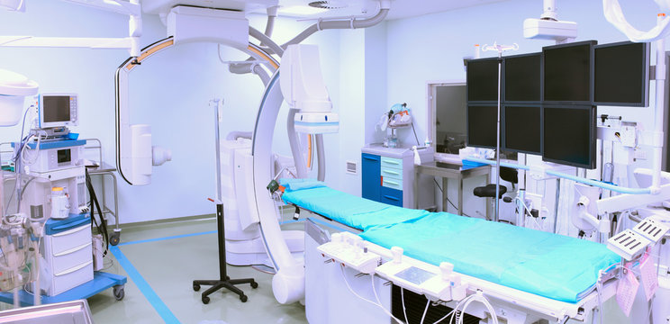 Operating room with advanced equipment. Interventional, Arrhythm