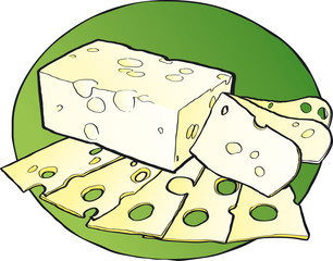 Cheese on a plate
