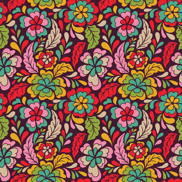 Fototapeta Seamless floral pattern