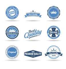 Set of premium quality badges and original labels (1).