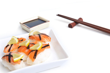 sushi with salmon