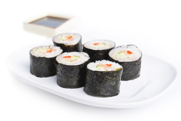 Delicious sushi rolls