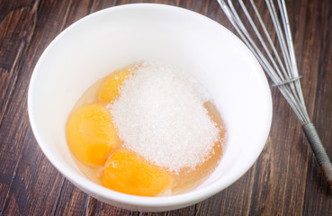 yolks and sugar
