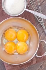 yolks and sugar