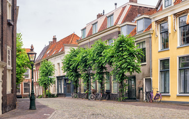 Fototapeta na wymiar Beautiful street in Utrecht, Netherlands