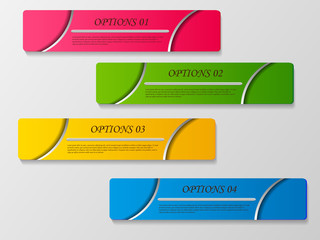 Set colorful banners