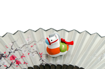 午年の置物 扇子