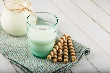 Milk in glass