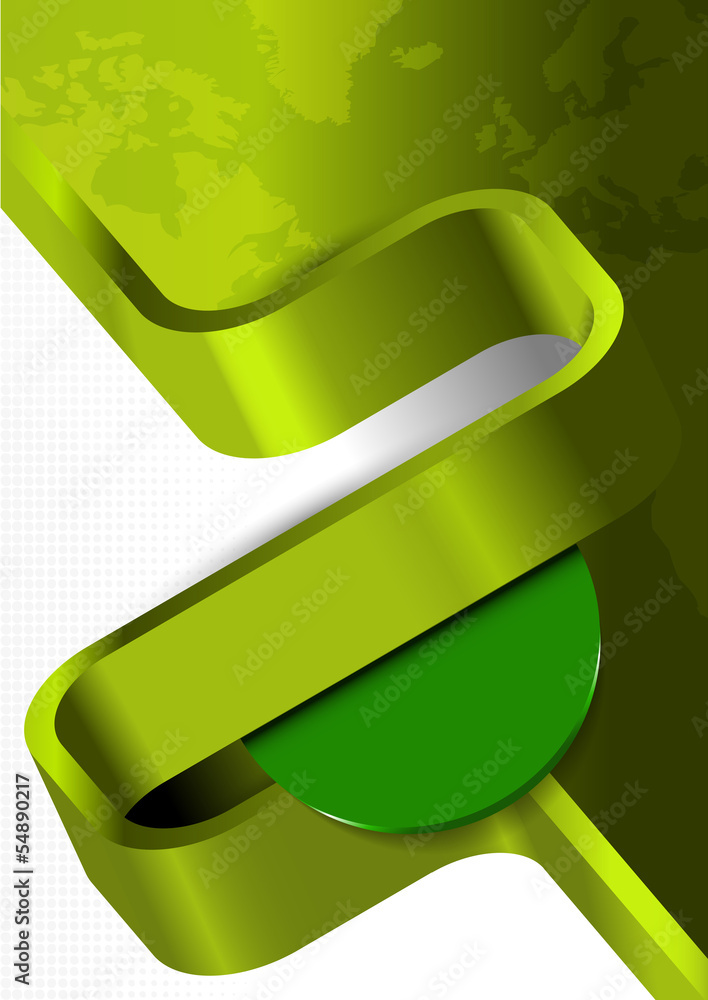 Poster abstract green vector background and continents
